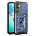 Husă Hibridă Samsung Galaxy S26 cu Inel Rotativ cu Ecran pentru Cameră - Albastru