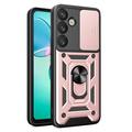 Husă Hibridă Samsung Galaxy S26 cu Inel Rotativ cu Ecran pentru Cameră - Auriu Roze