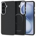 Husă din plastic Samsung Galaxy S26 Tech-Protect Ion Carbon - compatibilă cu MagSafe - negru / argintiu