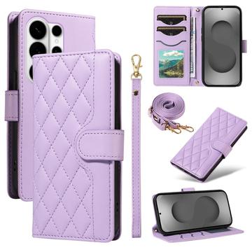 Husa portofel matlasata de lux - Samsung Galaxy S26 Ultra - Violet