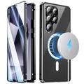 Samsung Galaxy S26 Ultra Husă magnetică cu protector de ecran din sticlă călită - compatibil MagSafe - Negru