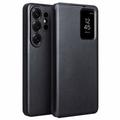 Husă Piele Flip Samsung Galaxy S26 Ultra - Qialino Smart View - Negru