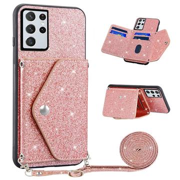 Husă cu Slot Card Samsung Galaxy S26 Ultra - Stardust - Roz