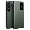 Husă Piele Flip Samsung Galaxy S26+ - Qialino Smart View - Verde