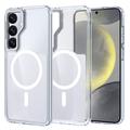 Samsung Galaxy S26+ Husă hibridă în două tonuri - compatibilă cu MagSafe - alb