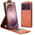 Husă verticală cu rabat și suport Samsung Galaxy S27 Pro - maro