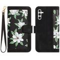 Samsung Galaxy S27+ Husa portofel floral cu sloturi pentru carduri - Negru