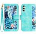 Samsung Galaxy S27+ Husa portofel floral cu sloturi pentru carduri - Verde
