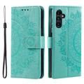 Husă tip portofel cu curea de mână Samsung Galaxy S27+ Mandala - Verde mentă