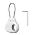 Samsung Galaxy SmartTag/SmartTag2 Carcasă din silicon cu fir din oțel inoxidabil - alb