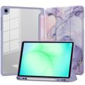 Husă pliabilă tip triplu Samsung Galaxy Tab A11/A9 Tech-Protect SmartCase Pen Hybrid - Violet Marble