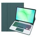 Samsung Galaxy Tab A11+ Carcasă cu tastatură Bluetooth - Verde închis
