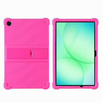 Husă din silicon Samsung Galaxy Tab A11+ cu Kickstand - Roz Intens