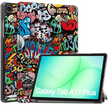 Husă Smart Folio Samsung Galaxy Tab A11+ Tri-Fold - Graffiti