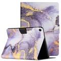 Samsung Galaxy Tab A8 10.5 2021/2022 Marble Pattern Folio Case - Violet