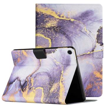 Samsung Galaxy Tab A8 10.5 2021/2022 Marble Pattern Folio Case - Violet