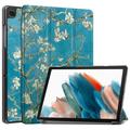 Husă Folio Smart Samsung Galaxy Tab A9+ - Tri-Fold - Flori Albe