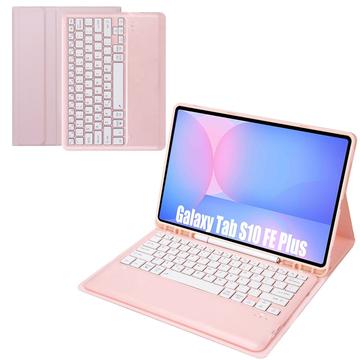 Husă Cu Tastatură Bluetooth Samsung Galaxy Tab S10 FE+ - Roz