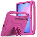 Husă Copii Antișoc Samsung Galaxy Tab S10 FE+ - cu Mâner - Roz Intens