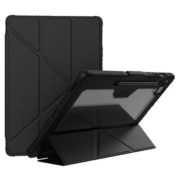 Husă Folio Smart Samsung Galaxy Tab S10 FE+ - Nillkin Bumper - Negru / Transparent
