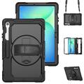 Husă hibridă cu curea Samsung Galaxy Tab S10 FE+ Tech-Protect Solid360 - negru