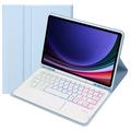 Carcasă cu tastatură Bluetooth Samsung Galaxy Tab S10 Lite/S10 FE/S9 FE/S9 - Albastru Deschis