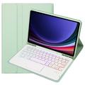 Carcasă cu tastatură Bluetooth Samsung Galaxy Tab S10 Lite/S10 FE/S9 FE/S9 - Verde deschis