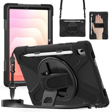 Husă Samsung Galaxy Tab S11 cu Curea de Mână - Heavy Duty 360 - Negru