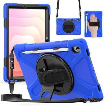 Husă Samsung Galaxy Tab S11 cu Curea de Mână - Heavy Duty 360 - Albastru / Negru