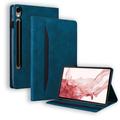 Husă Folio Samsung Galaxy Tab S11/S10 Lite/S10 FE/S9 FE/S9/S8/S7 Business Style - Albastru