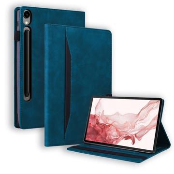 Husă Folio Samsung Galaxy Tab S11/S10 Lite/S10 FE/S9 FE/S9/S8/S7 Business Style - Albastru