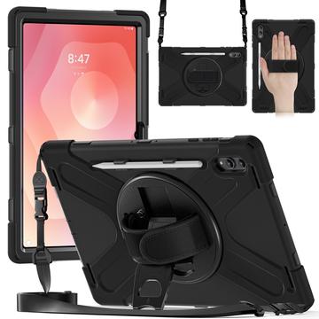 Husă Samsung Galaxy Tab S11 Ultra cu Curea de Mână - Heavy Duty 360 - Negru