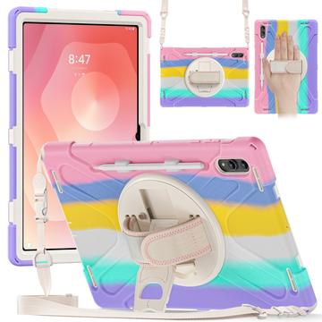 Husă Samsung Galaxy Tab S11 Ultra cu Curea de Mână - Heavy Duty 360 - Multicolor