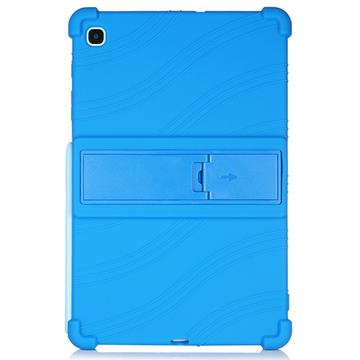 Samsung Galaxy Tab S6 Lite 2020/2022/2024 Husa din silicon cu suport pentru picior - Albastru