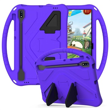 Husă Copii Antișoc Samsung Galaxy Tab S7+/S7 FE/S8+ - cu Mâner - Violet