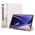 Husă Folio Smart Pliabilă Samsung Galaxy Tab S10 FE/S9 FE - Dux Ducis Toby - Roz Deschis