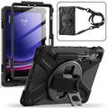 Husă Heavy Duty 360 - Samsung Galaxy Tab S10 FE/S9 FE/S9 - Cu Curea De Mână - Negru