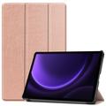 Husă Folio Smart Samsung Galaxy Tab S10 FE/S9 FE - Tri-Fold - Auriu Roze