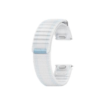 Samsung Galaxy Watch 4/4 Classic/5/5 Pro/6/6 Classic/7/FE Fabric Band - M/L - Alb / Albastru