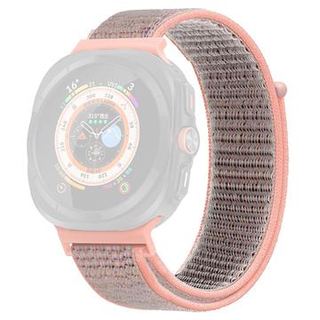 Samsung Galaxy Watch Ultra Curea din Nailon cu închidere Velcro - 47mm - Roz