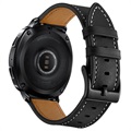 Curea de Piele Samsung Galaxy Watch4/Watch4 Classic/Watch5/Watch6/Watch FE/Watch7- 20mm - Negru