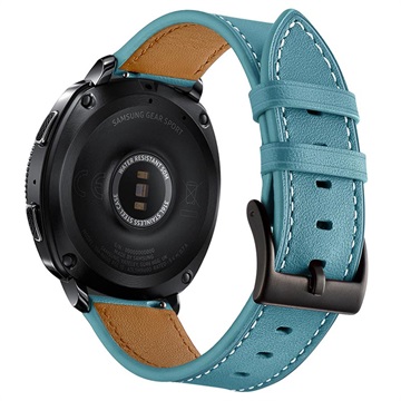 Curea de Piele Samsung Galaxy Watch4/Watch4 Classic/Watch5/Watch6/Watch FE/Watch7 - 20mm - Albastru