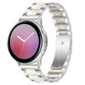 Curea Oțel Inoxidabil Samsung Galaxy Watch4/Watch4 Classic/Watch5/Watch6 - Alb Perlat / Argintiu