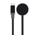 Samsung Galaxy Watch7/Watch6 Tactical Recce 3:20 Cablu de încărcare USB-C - gri / negru