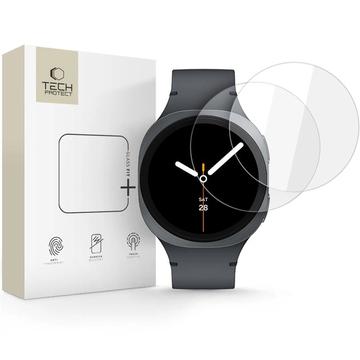 Protector de ecran din sticlă călită Samsung Galaxy Watch8 Tech-Protect Glass Fit+ - 44mm - 2 buc. - Clar