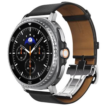 Curea din piele Samsung Galaxy Watch8/Watch8 Classic Spigen Enzo - 40/44/46mm - Negru
