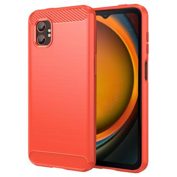 Husă TPU Brushed Samsung Galaxy XCover7 Pro - Fibră de Carbon