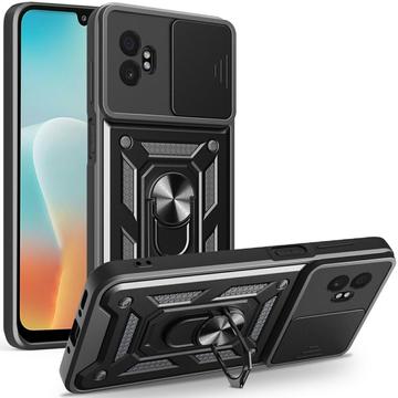 Husă Hibridă Samsung Galaxy XCover7 Pro cu Inel Rotativ cu Ecran pentru Cameră