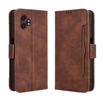 Husă portofel pentru card Samsung Galaxy XCover7 Pro - maro