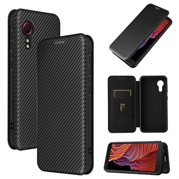 Husă Flip Samsung Galaxy Xcover 5 - Fibra de Carbon